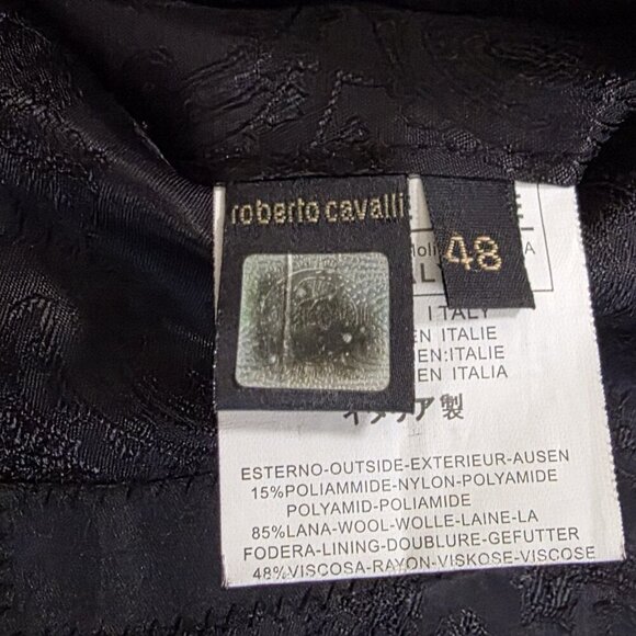 Just Cavalli Coat Men's IT 48 /US XXL Multicolor Fibers 3B Single Vent FLAWS - Picture 14 of 16